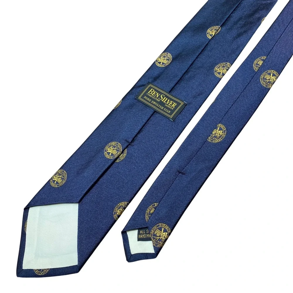 Ben Silver Durham University Silk Tie Collegium Dunelmense Castle Crested